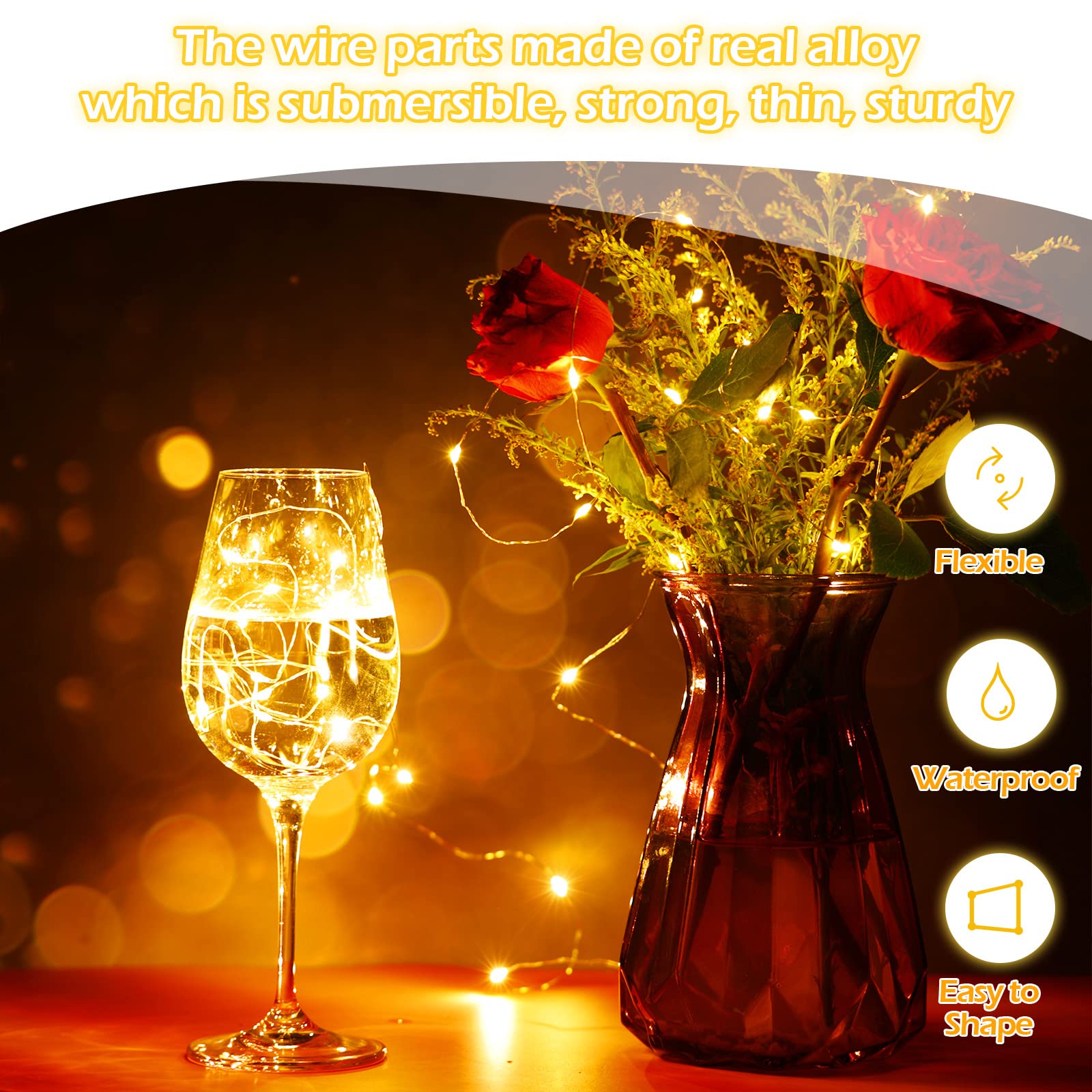 Hortsun waterproof string lights for indoor/outdoor use.
