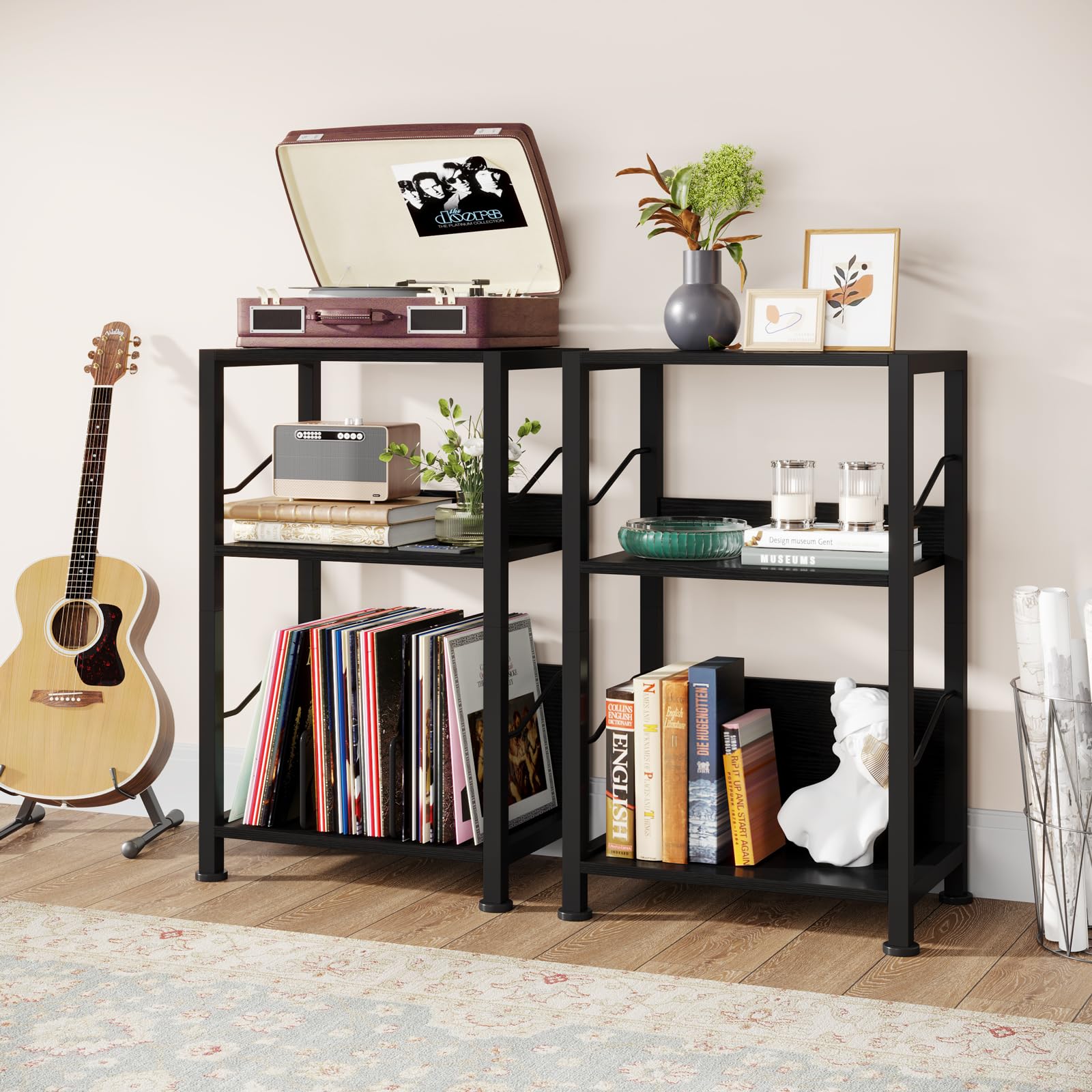 Hosfais black finish complements modern interiors and retro decor themes