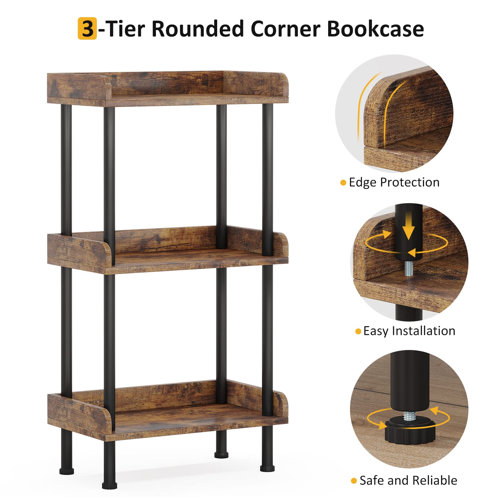 Hosfais Bookshelf anti-collision edges enhance safety around valuables