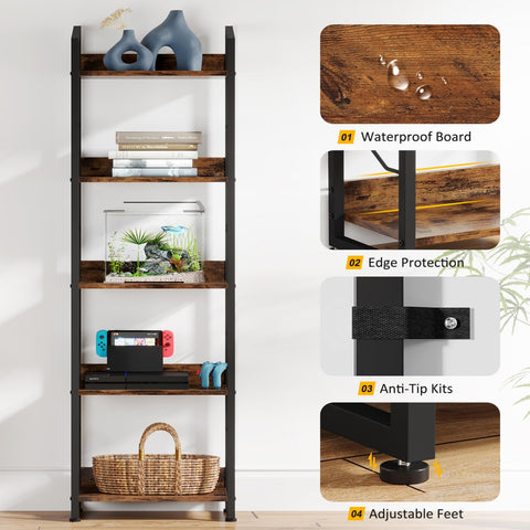 Hosfais bookshelf edge protection helps keep items secure.