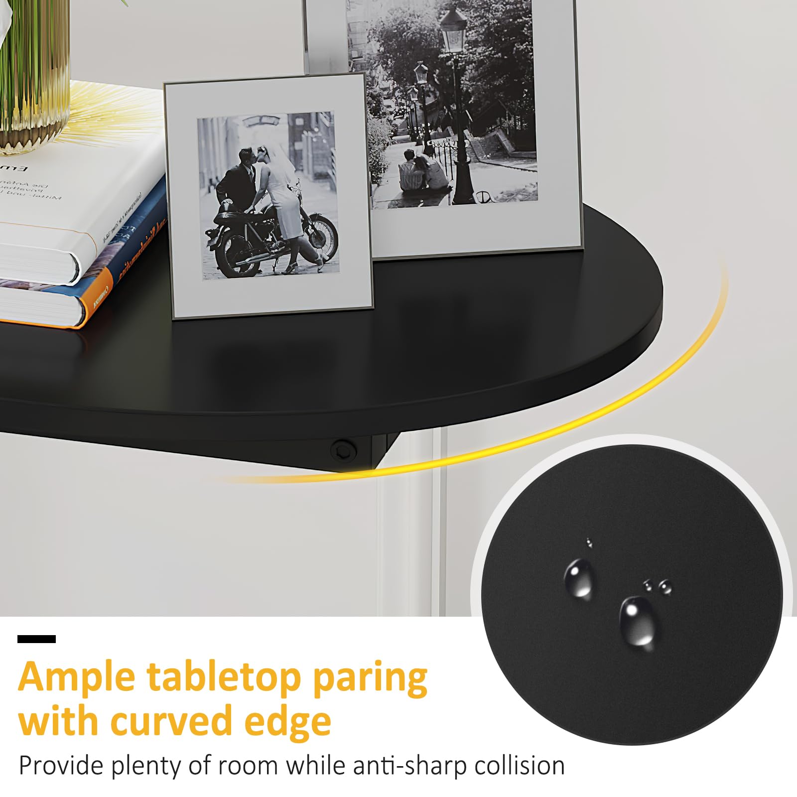Hosfais modern end table easy assembly for quick setup