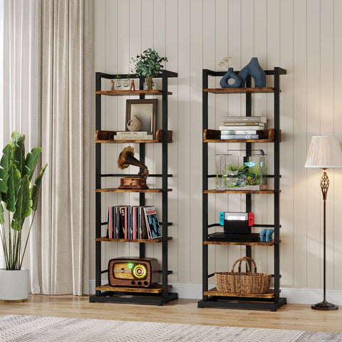 Hosfais rustic brown finish adds vintage charm to any living space.