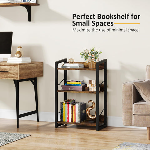 Hosfais rustic brown wood texture enhances any room while organizing belongings