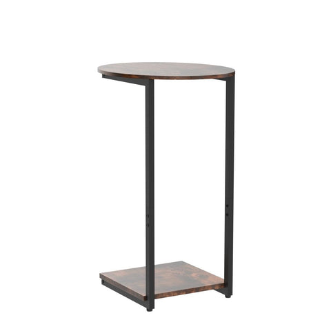 Hosfais side table placed in a living room corner by the sofa