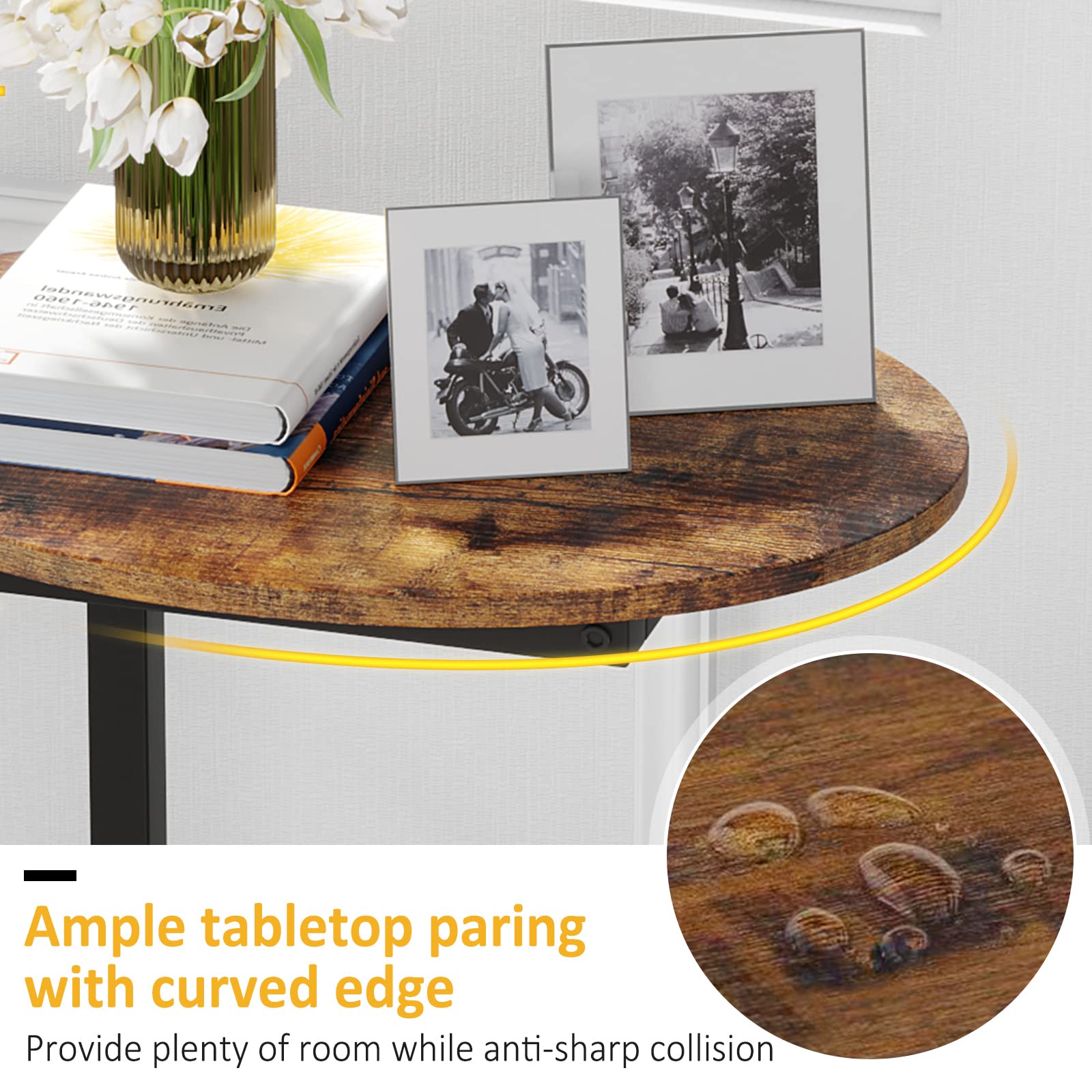 Hosfais MDF wood top displays warm natural grain detail