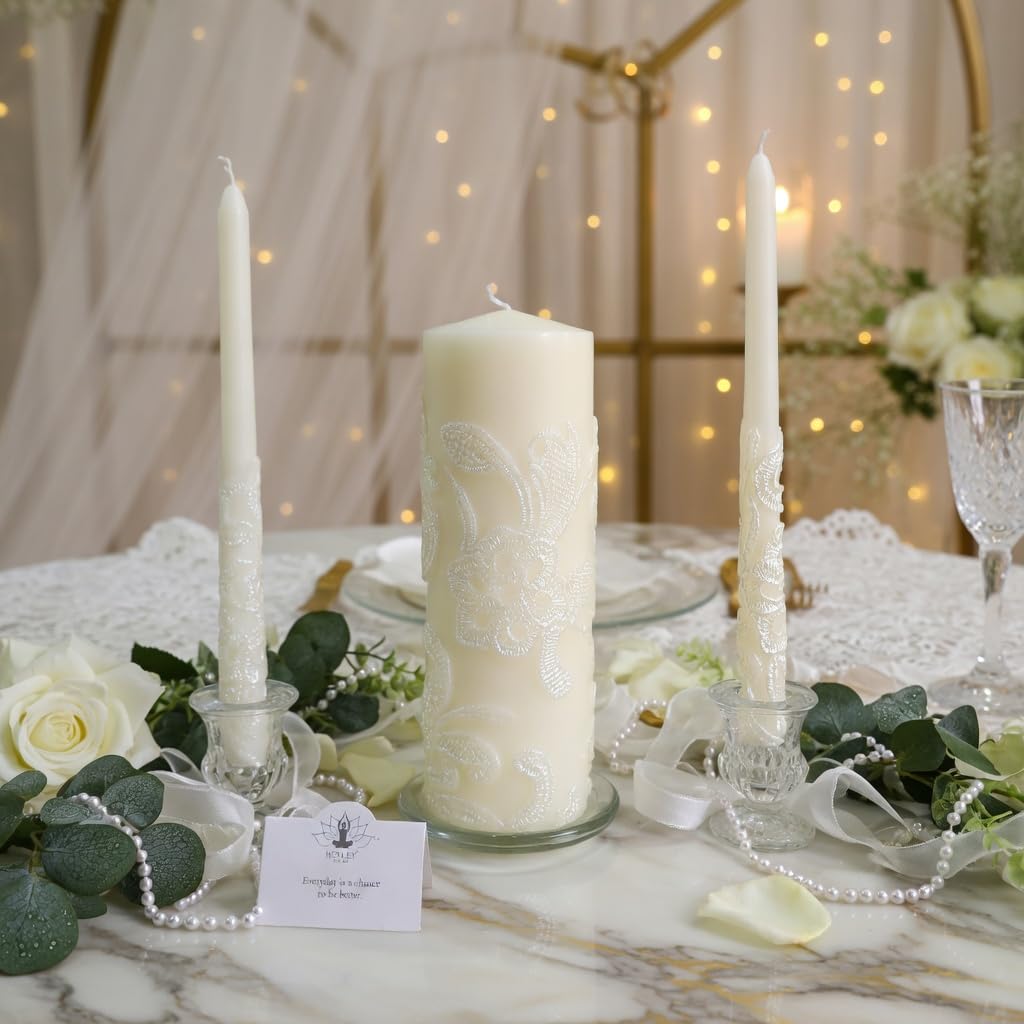 Hosley cream taper right 11.5-inch complements ceremony ambiance
