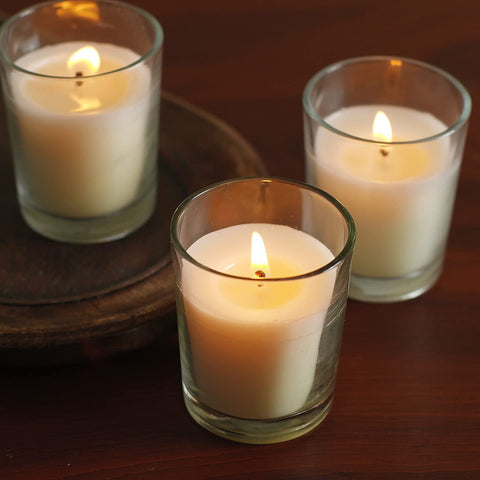 Hosley unscented ivory candles provide clean, neutral lighting for gatherings.