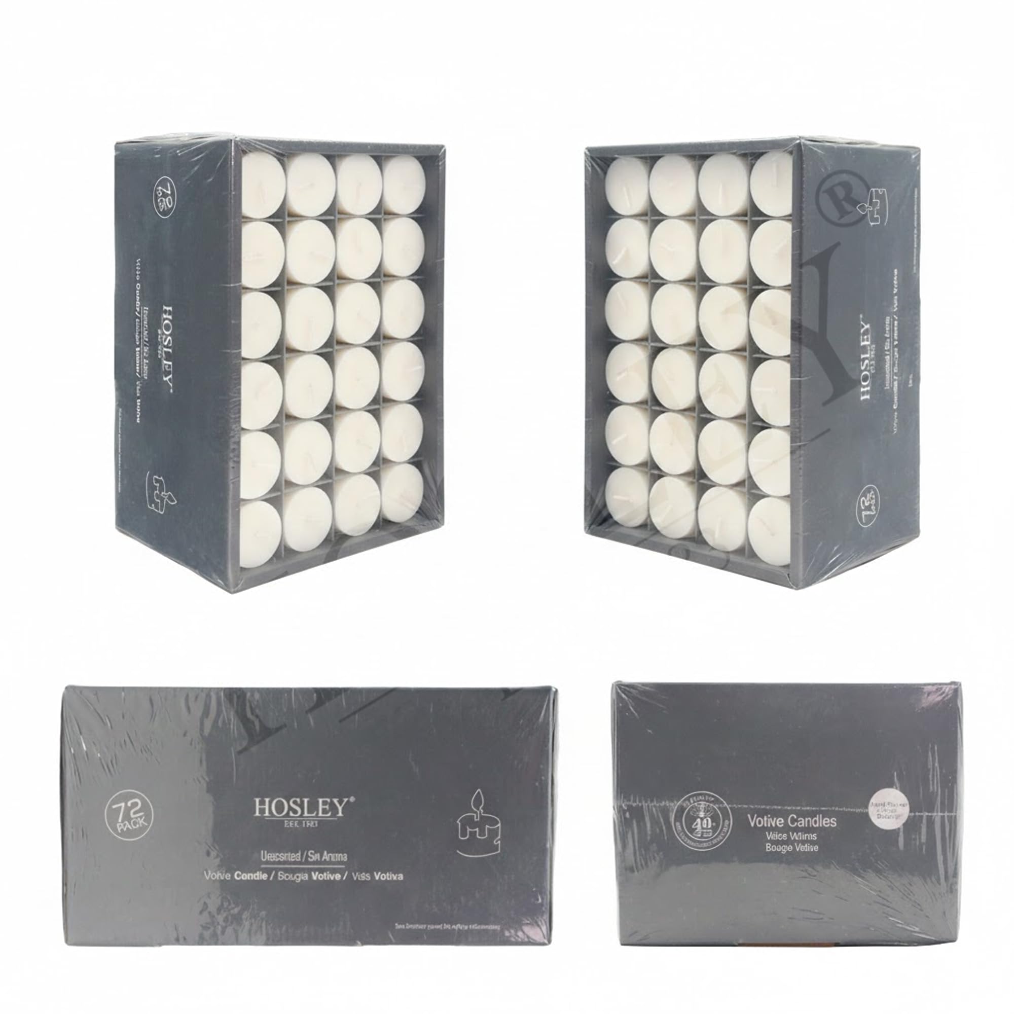 Hosley unscented white votive candles 72-pack create spa-like ambiance at home