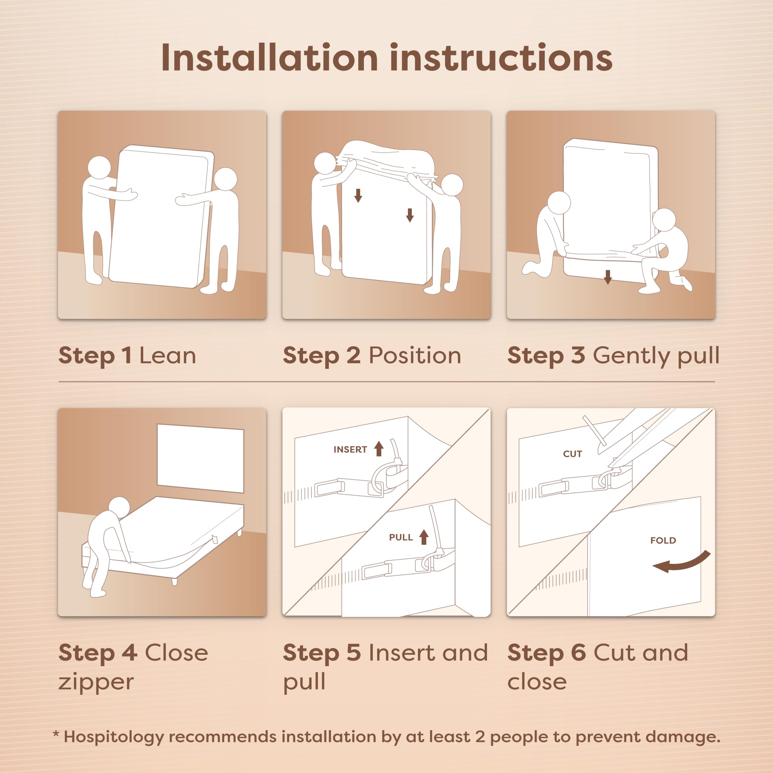 Hospitology hypoallergenic fabric helps reduce exposure to irritants.