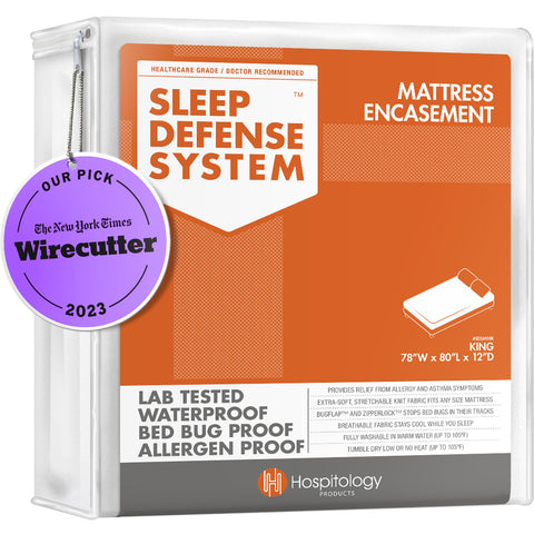 HOSPITOLOGY mattress encasement zipper: secure king fit with full protection against spills
