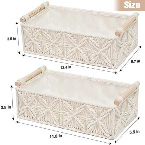 HOSROOME macrame toilet paper basket blends rustic style with function