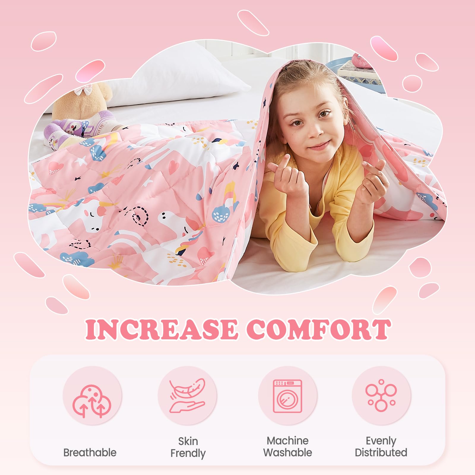 Hosukko weighted blanket 36x48 inches lap cover for gentle comfort