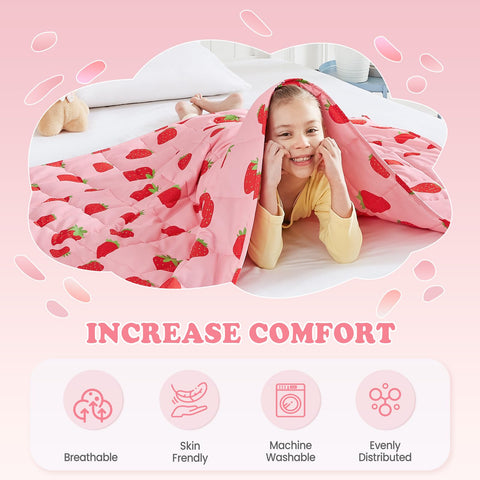 HOSUKKO pink strawberry lap use shows compact warmth for couch breaks