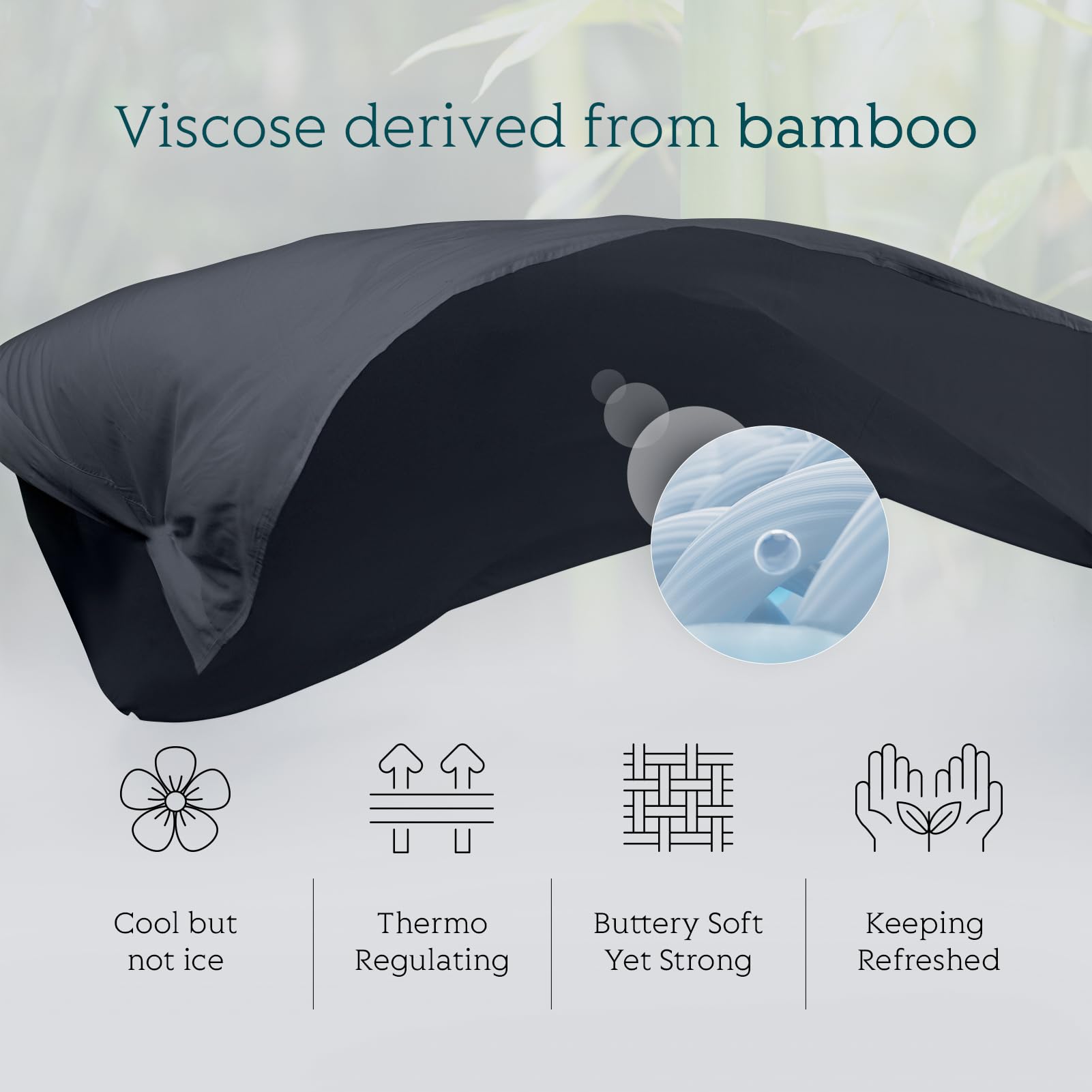 Hot Sleeper Sheets bamboo viscose close-up shows silky softness and cooling feel.