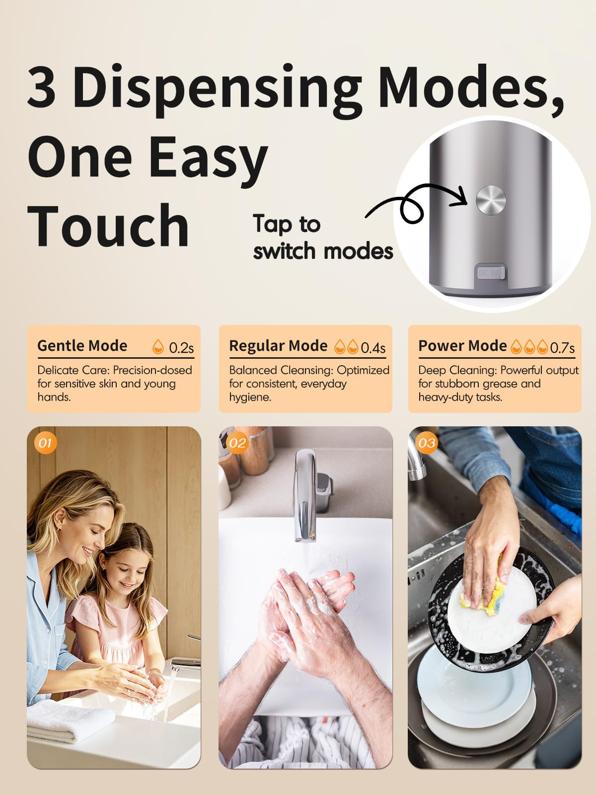 HOTBABY IPX5 waterproof dispenser in bathroom setting