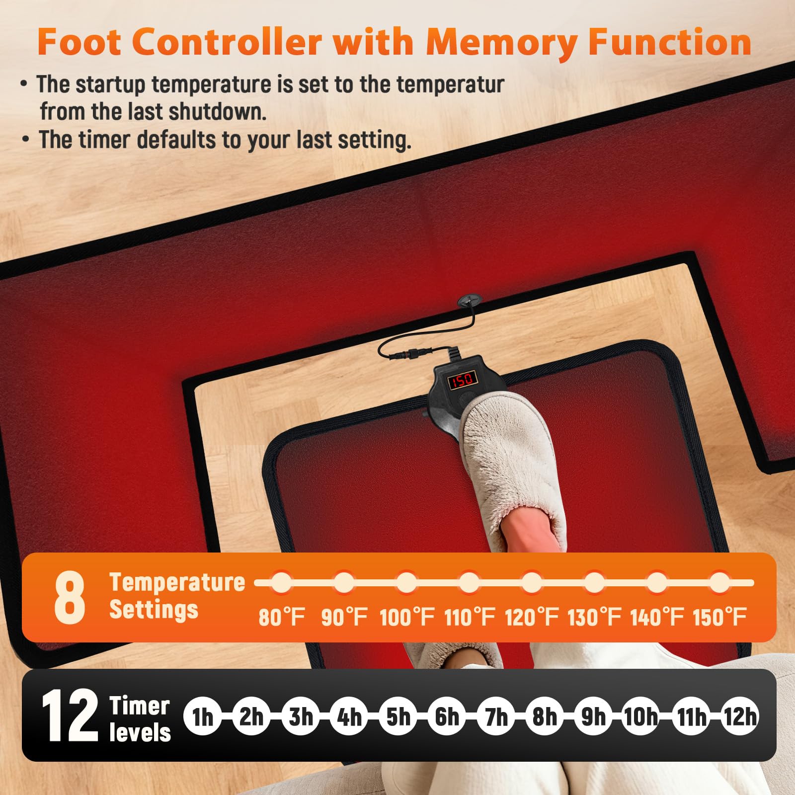 HotCalyto digital control panel for easy temperature and timer adjustments