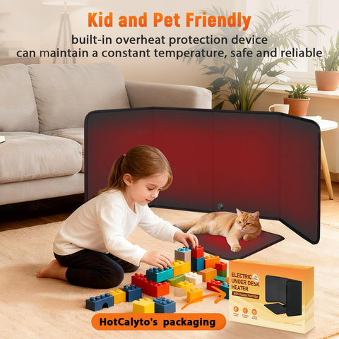HotCalyto setup in an office or bedroom demonstrating versatile warmth