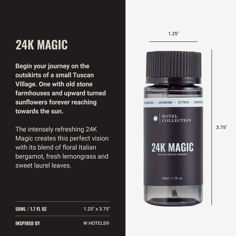 Hotel Collection 24K Magic Pro-Pod laurel leaf bottle for elegant fragrance