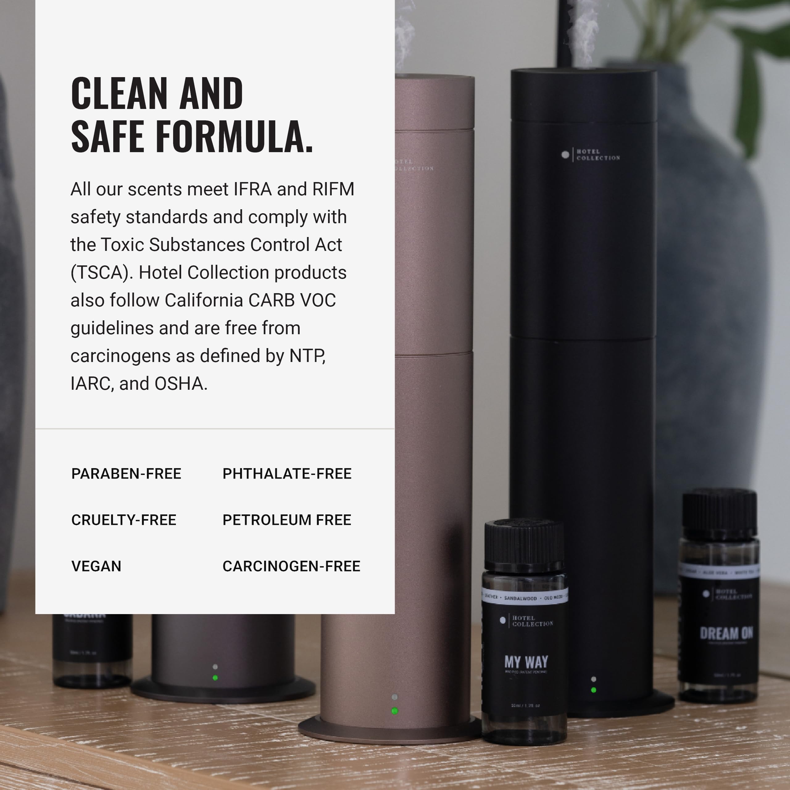 Hotel Collection Dream On Pro-Pod amber and cedar scent notes.