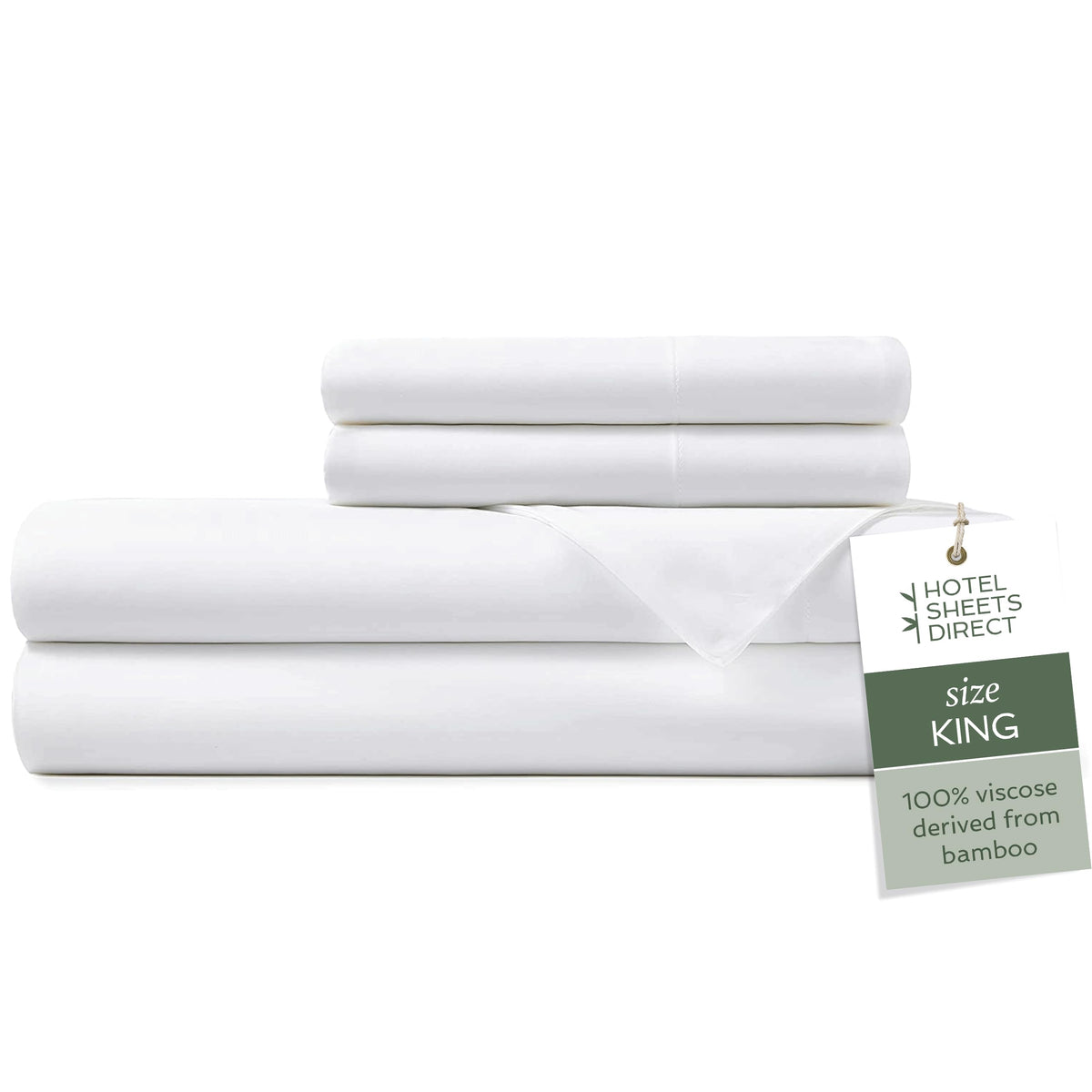 Hotel Sheets Direct bamboo 4 piece king set on bed for hotel luxury at home