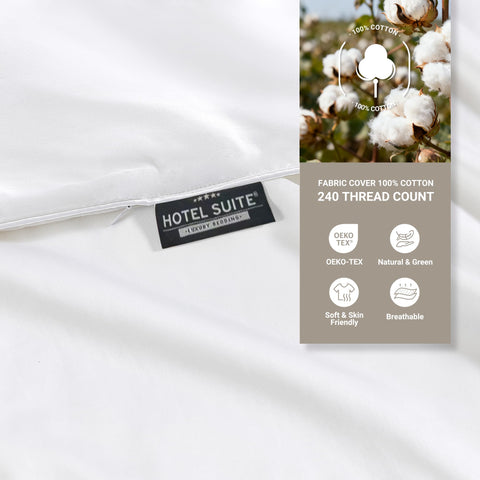 Hotel Suite cotton cover 240tc breathable for silky feel and restful nights