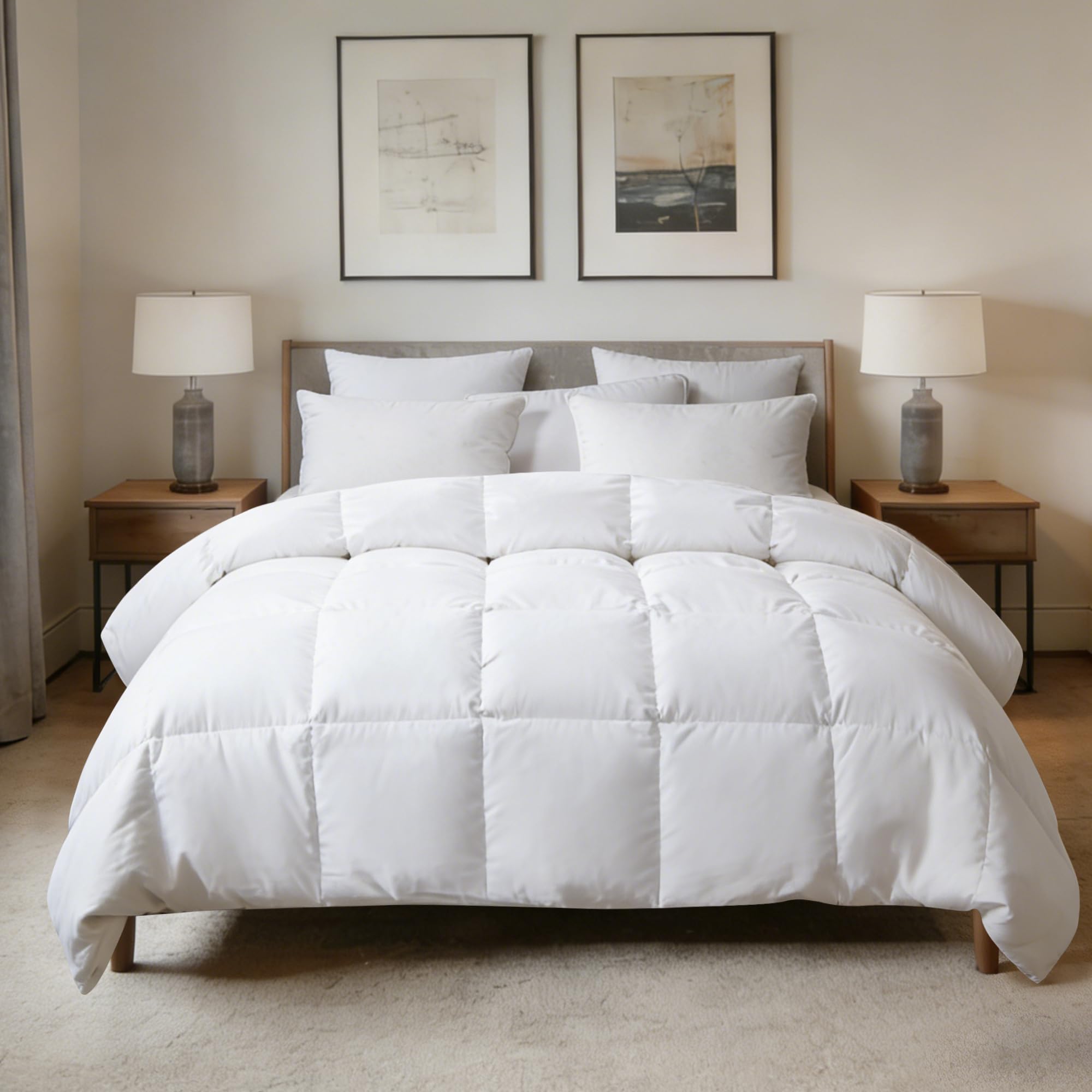 Hotel Suite feather-down comforter loft shows plush warmth and fluffy loft for year-round sleep
