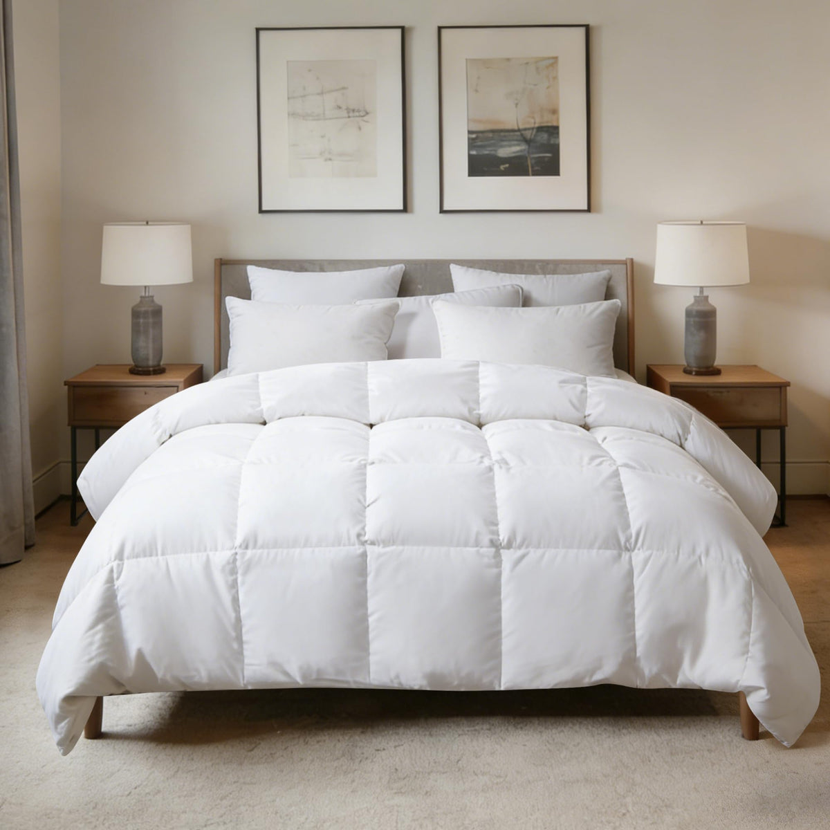Hotel Suite feather-down comforter loft shows plush warmth and fluffy loft for year-round sleep