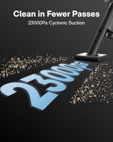 HOTO BlowVac shows three suction modes for precise car cleaning.
