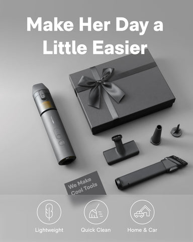 HOTO accessory set includes grooming brush and nozzles for furniture and keyboards.