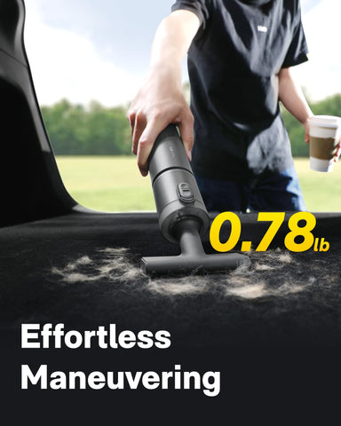 HOTO dust cup design enables easy disposal after quick cleanups.