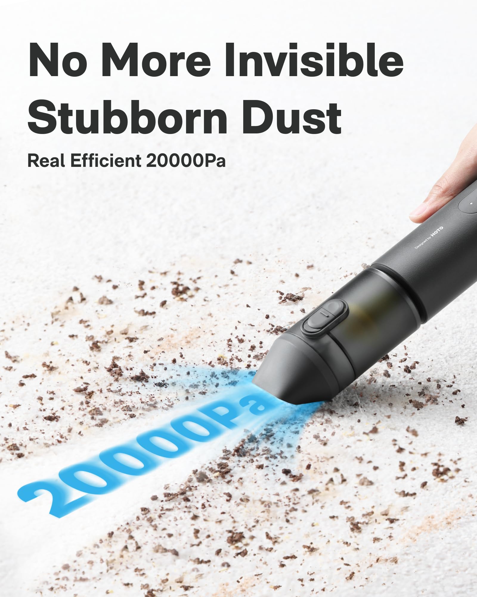HOTO handheld vacuum shows four-in-one versatility for cleaning tasks.