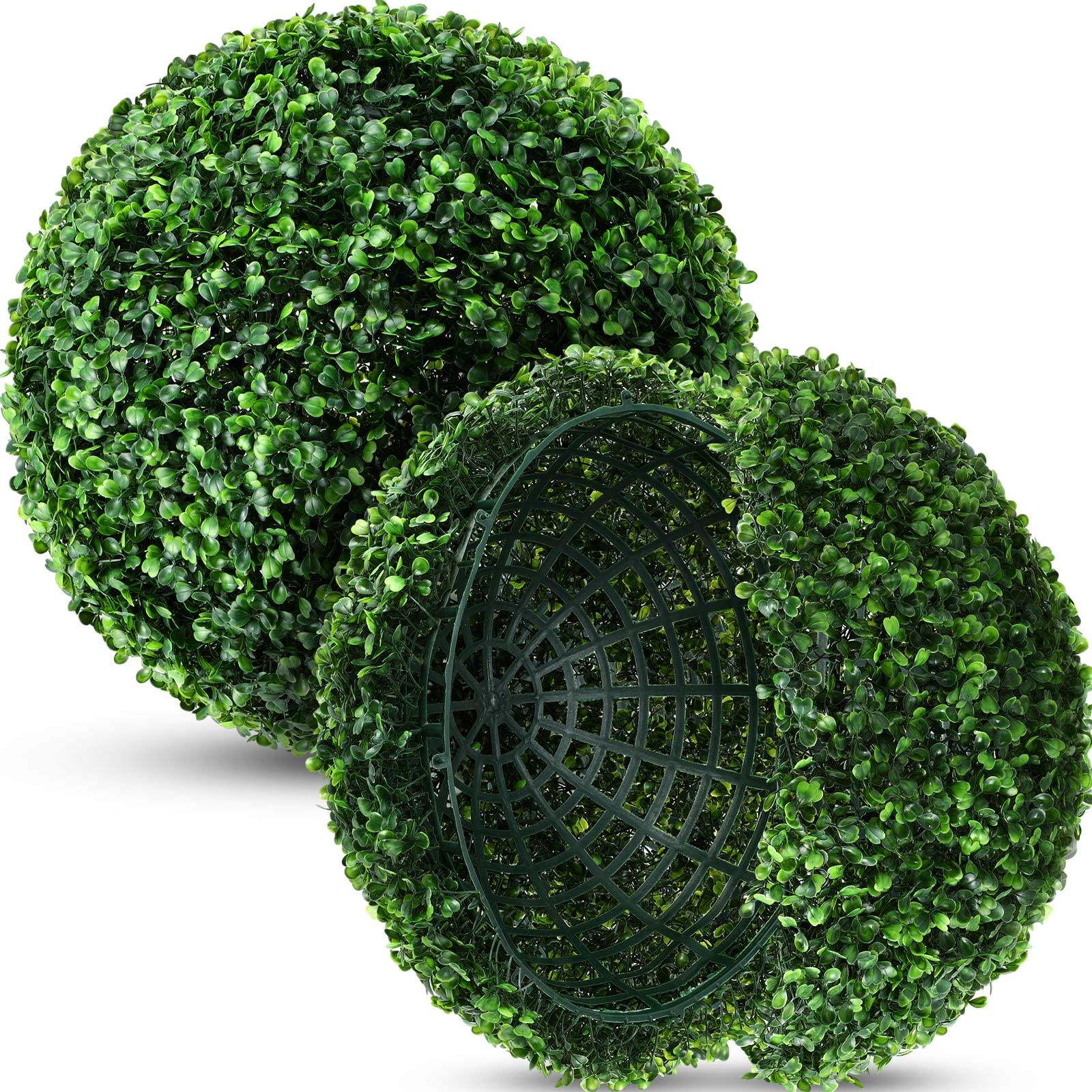 Hotop 11-inch artificial topiary ball with lush leaves for stylish indoor decor.