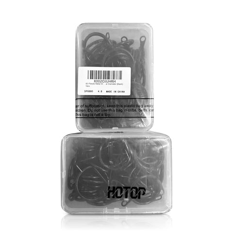 Hotop packaging shows 60-ring set for ample curtain projects.