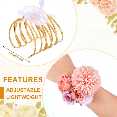 Hotop corsage bracelet close-up showing hammered texture and luxury finish.