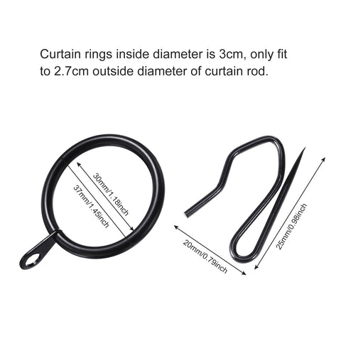 Hotop 25 x 15 mm metal curtain pin hooks close-up for secure attachment.