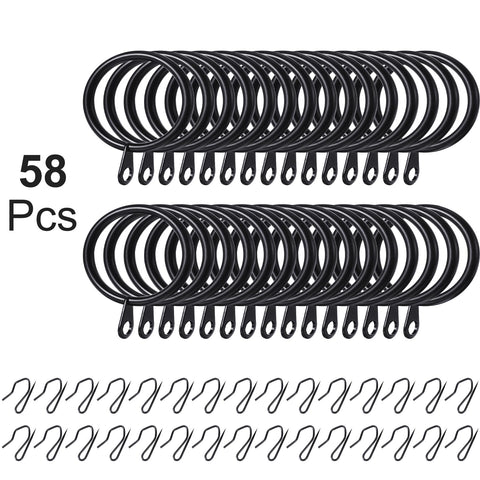 Hotop metal curtain pin hooks in use with a drape for easy hanging.