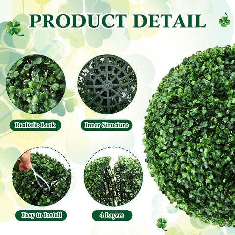 Hotop realistic boxwood leaves add greenery without watering or sunlight needs.