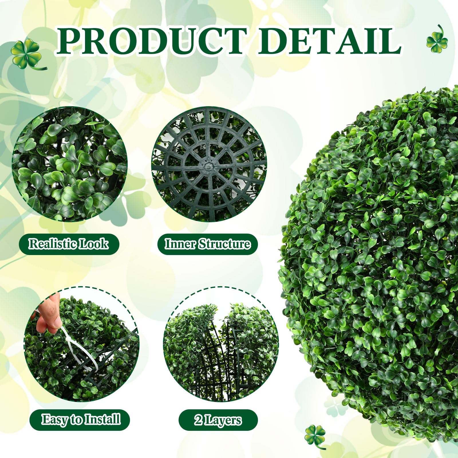 Hotop topiary ball wedding venue decor adds timeless greenery to events.