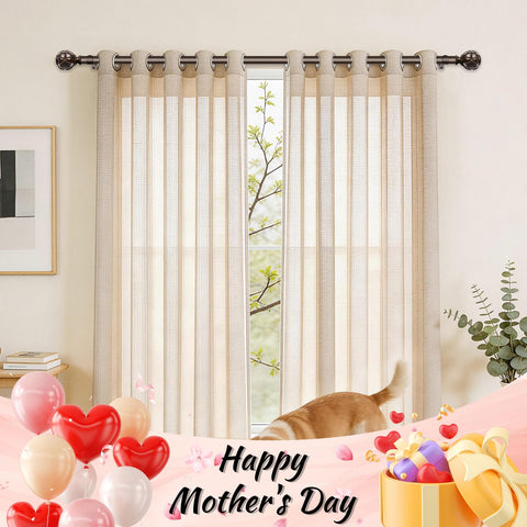 Hotozon bronze curtain rods 32-58 in easy assembly for flexible window fit