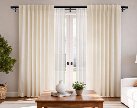 HOTOZON 1-inch rod diameter supports lightweight to heavier curtains.