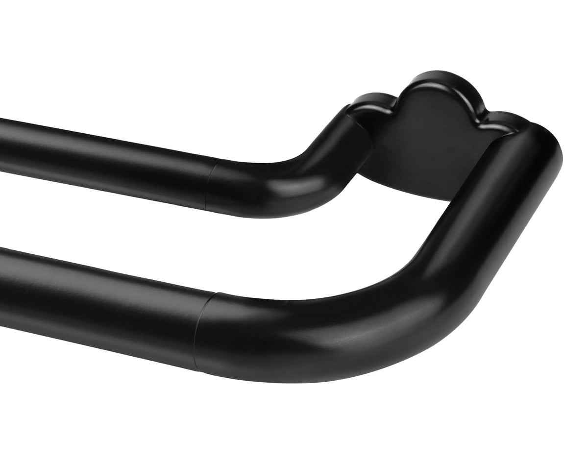 HOTOZON double curtain rods 48-84 inch, wrap-around design reduces light gaps.