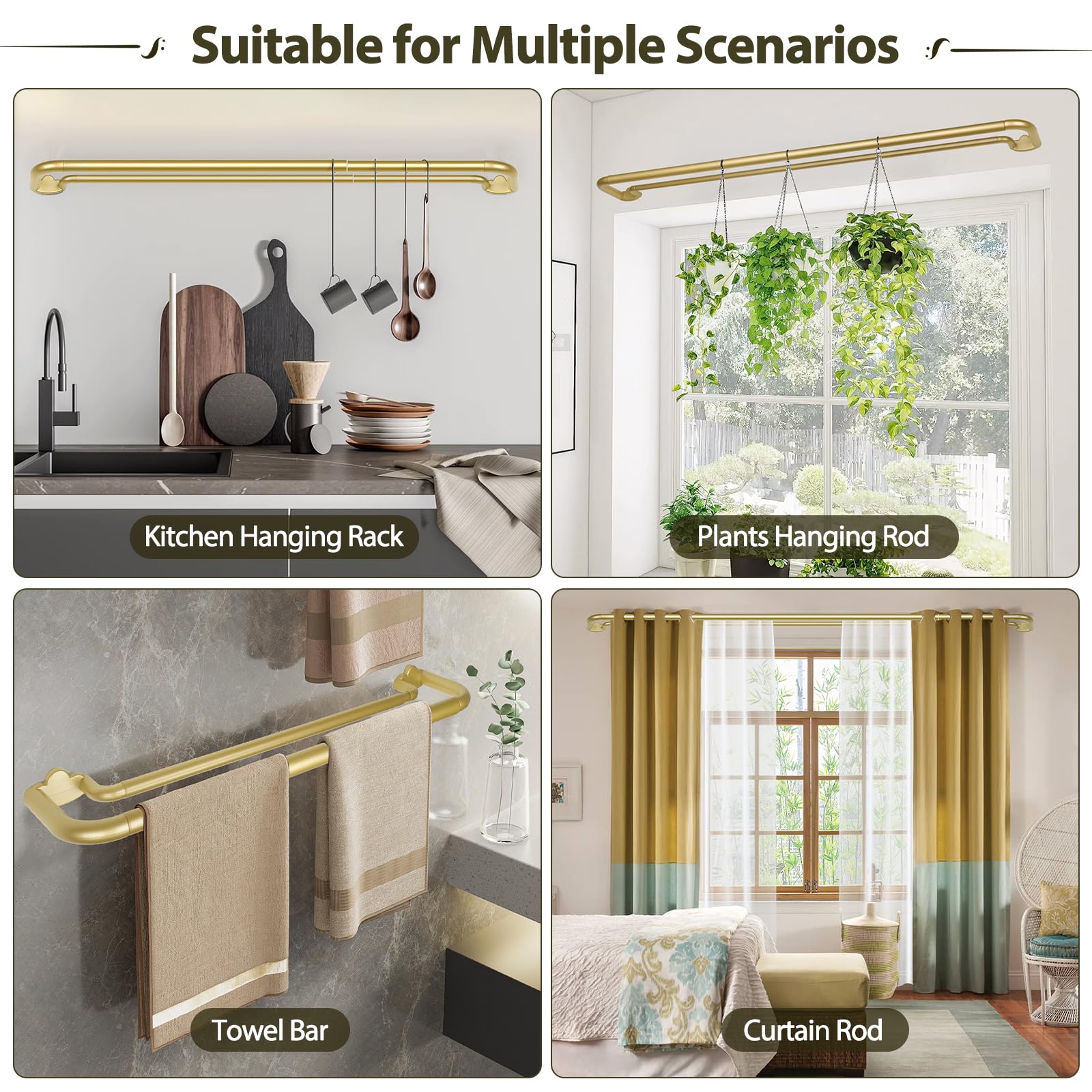 HOTOZON color options include black, gold, antique silver to match decor