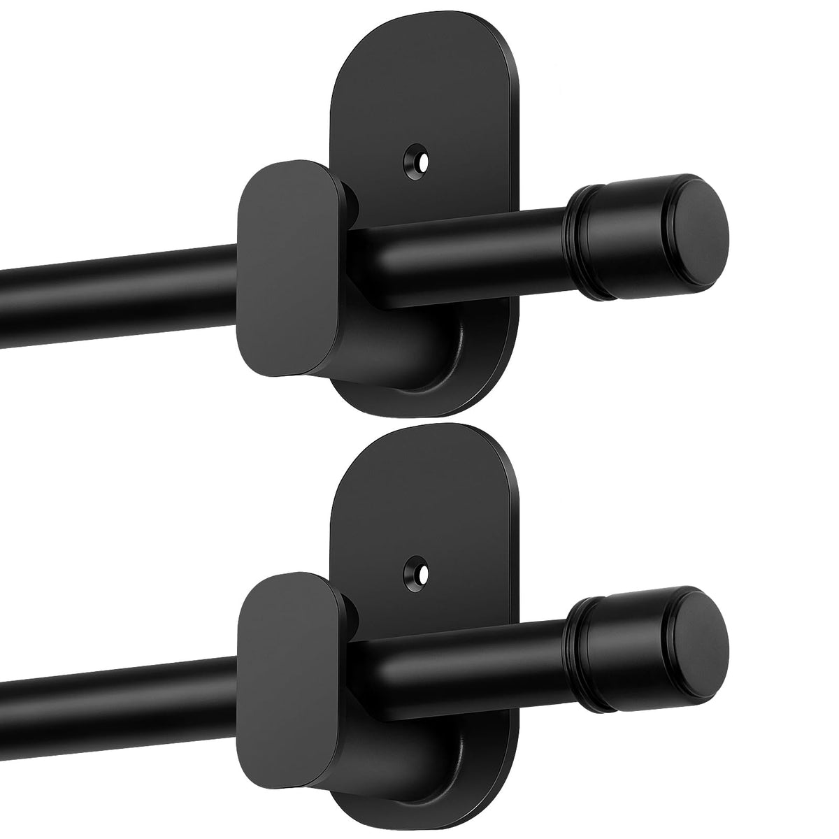 HOTOZON no-drill curtain rod assembly with adhesive brackets for easy mounting.