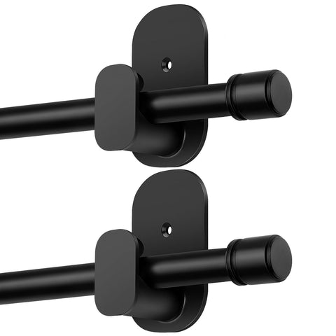 HOTOZON no-drill curtain rod assembly with adhesive brackets for easy mounting.