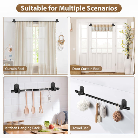 HOTOZON kitchen and bathroom window setup without wall damage.