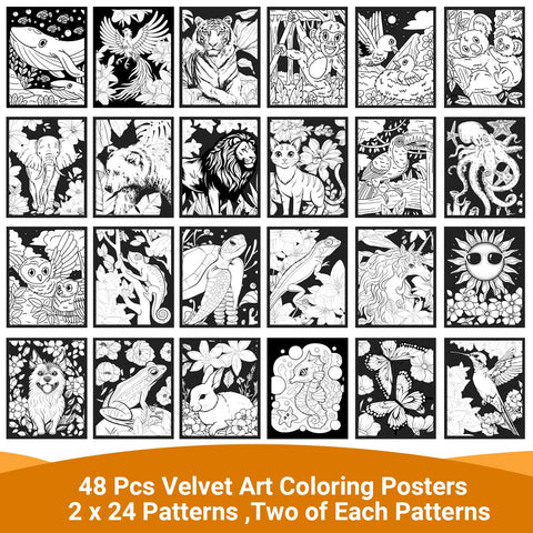 HOTPLACY velvet fox animal poster for vibrant color practice