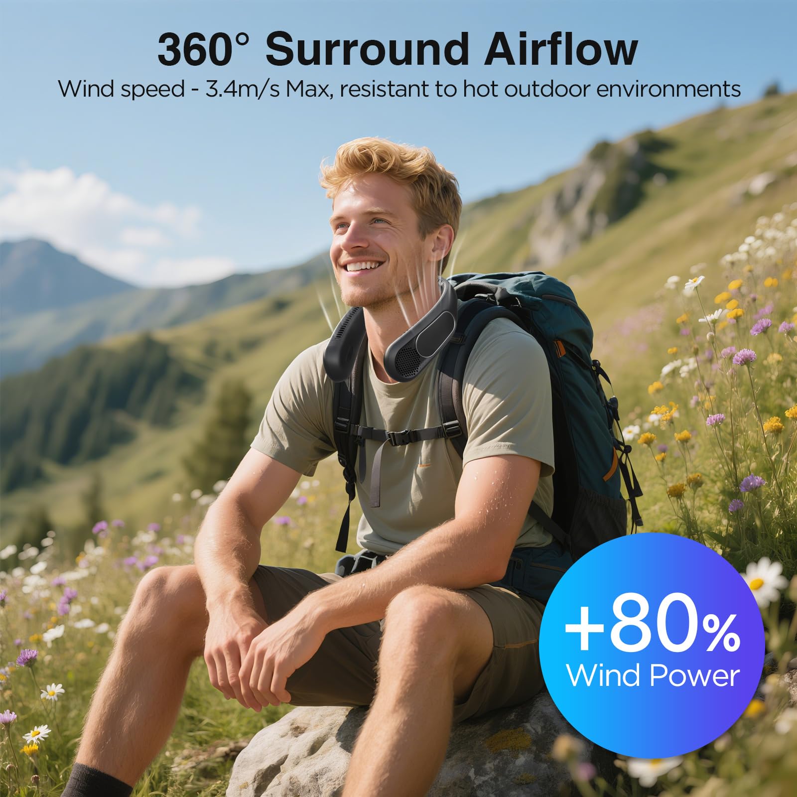 Hotsales neck fan with 3 speed settings for customizable comfort