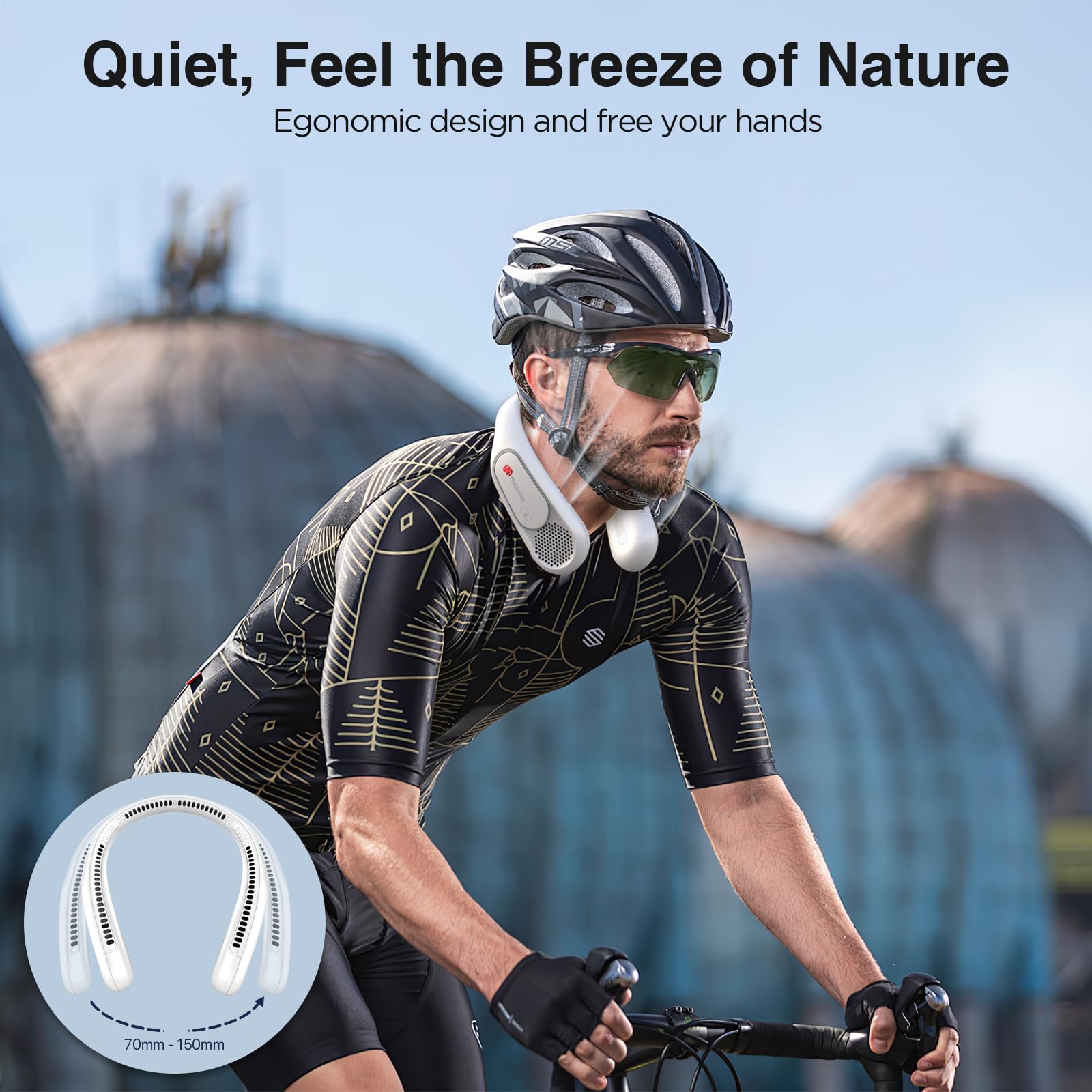 Hotsales neck fan lightweight at 9.8 oz for easy wear.