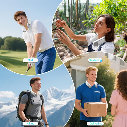 Hotsales neck fan ideal for travel and outdoor activities.