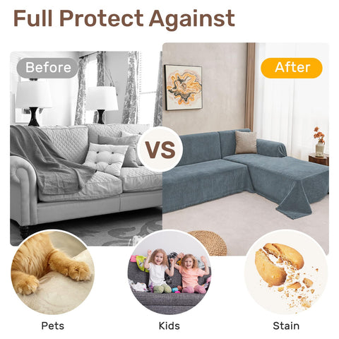 Houmiggle pet-friendly sofa cover protects against scratches and spills.